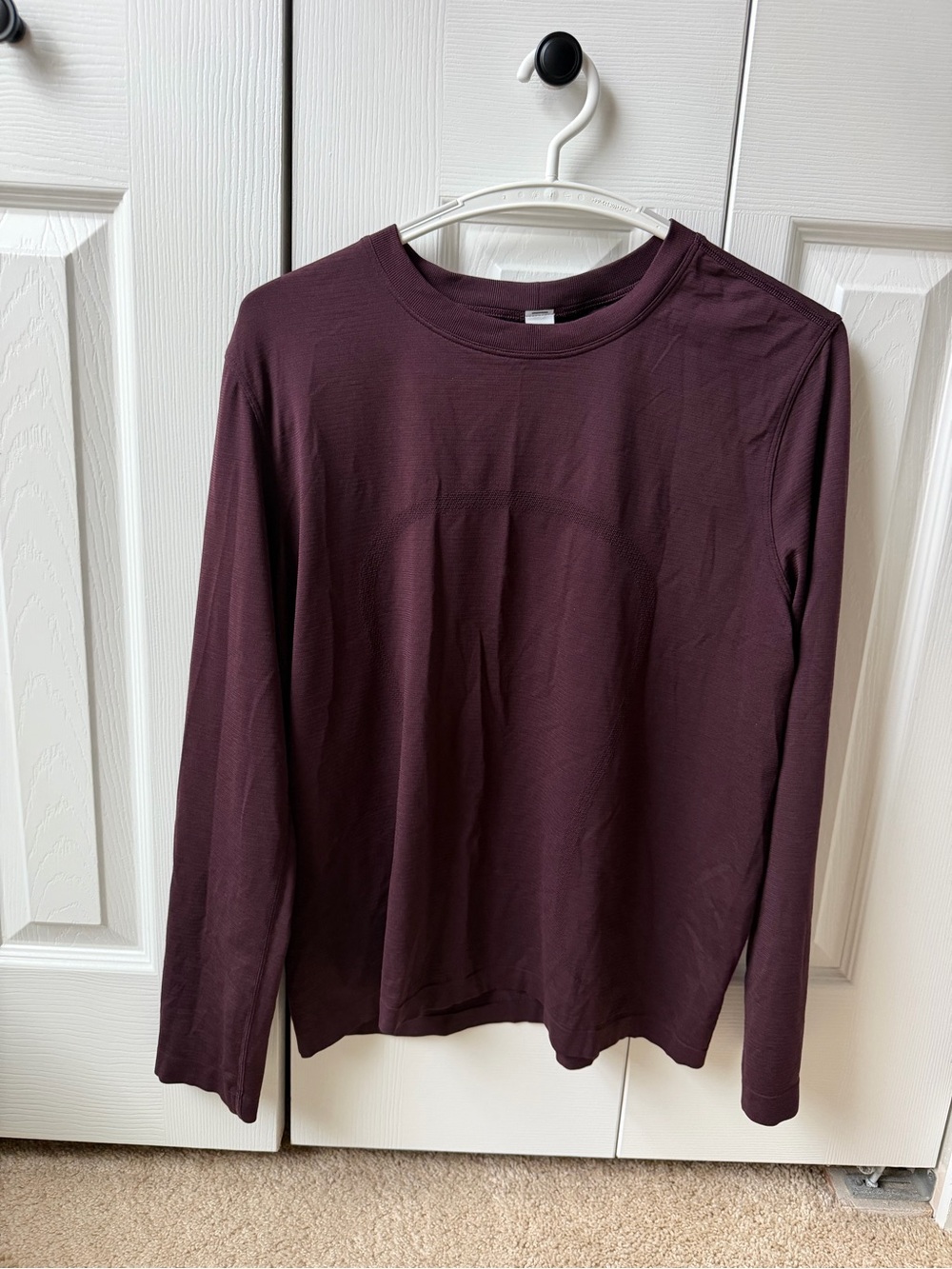 Relaxed Long-Sleeve Shirt in Black Plum, size 6